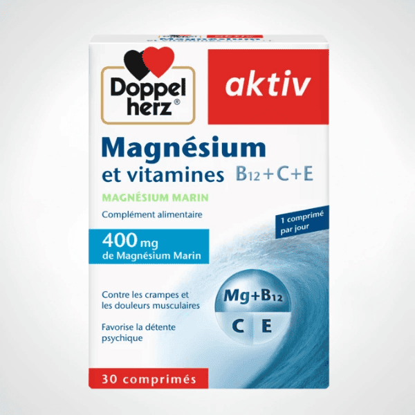 Aktiv-Magnesuim-et-vitamines-B12-C-E-DOPPELHERZ-30-comprimes Aktiv-Magnesuim-et-vitamines-B12-C-E-DOPPELHERZ-30-comprimes