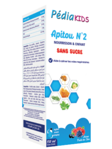 Pédiakids APITOU N°2 sirop Sans Sucre 150ml