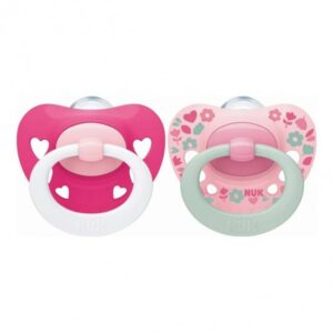 NUK sucette signature rose 6-18m