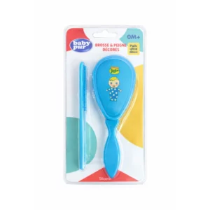 Baby pur brosse et peigne bleu